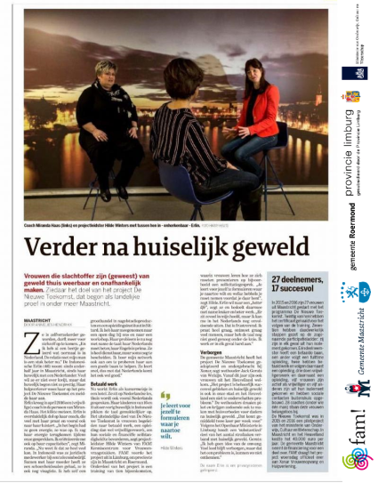 Artikel over de Nieuwe Toekomst in Dagblad de Limburger