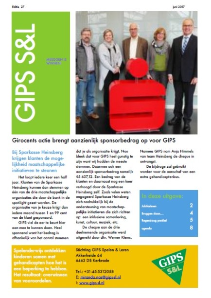 Girocents sponsoractie geslaagd voor GIPS.
