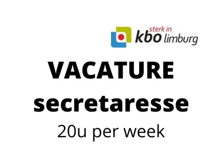 Vacature secretaresse KBO Limburg (20 uur) te Roermond